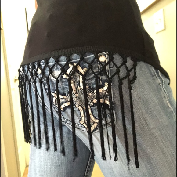 Harley Davidson RARE NWOT rhinestone BLING scull feathers wings design! SEXY!! - Picture 12 of 17